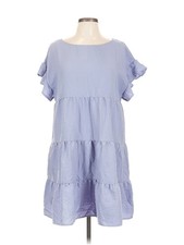 Nine West Women Blue Casual Dress L