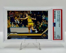 CAITLIN CLARK 2023 Bowman U Now Rookie Buzzer-Beater 40 Points RC Iowa SSP PSA 9