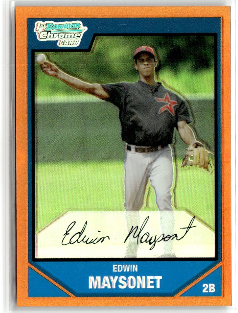 2007 Bowman Chrome Orange Refractor Edwin Maysonet /25 #BC33
