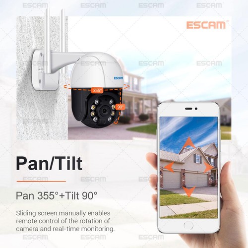 HD 5MP Pan/Tilt ESCAM QF518 IP Camera AI Humanoid Detection Cloud Storage WIFI - Picture 9 of 10