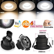 Fire Rated | Recessed LED Dimmable CCT Ceiling Spotlights IP65 Downlights 240V