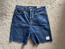 NWT Old Navy Women's High-Waisted Relaxed Cut-Off Blue Jean Shorts Size 12