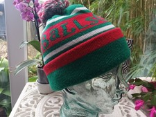ODDBALLS GREEN, RED & WHITE BOBBLE HAT BEANIE HAT