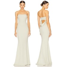 Katie May Mary Kate Gown Maxi Dress Strapless Draped Formal Party Gala Prom M