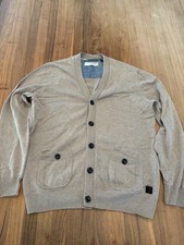 Ben Sherman Plectrum Textured Knit Cardigan Men's Large Tan