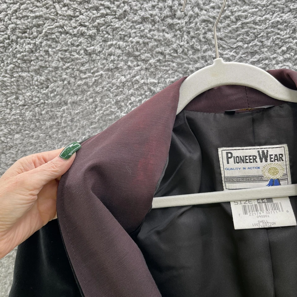 Chaqueta Esmoquin De Colección Pioneer Wear Para Hombres 44 Negro Terciopelo Chal Cuello EE. UU. 90s Foto 4 de 4