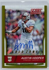 EX- Austin Hooper 385 2016 Score #/99 Gold Zone Rookie Stanford Cardinal Card. rookie card picture