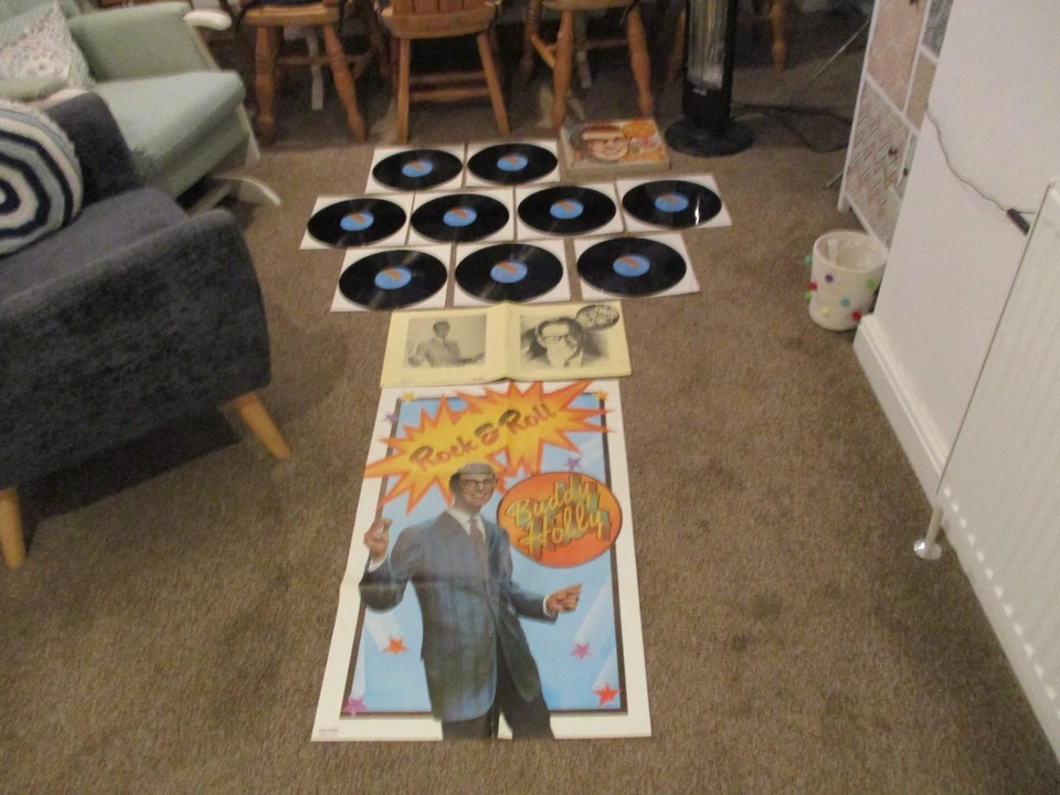 The Complete Buddy Holly Story, 9 Record Box Set, 1973. Booklet & Poster. - Image 2 of 3