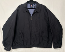Chaps Ralph Lauren Black/Blue Polyester/Cotton Blend Bomber Jacket Men’s XXL