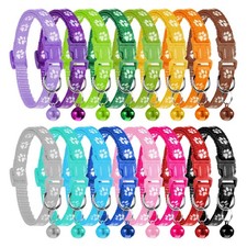16PCS Puppy Collars for Litter Puppy Adjustable Puppys ID Collars Soft Nylon ...