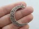 BULK 20 Moon pendants antique silver tone M27  - SALE 50% OFF