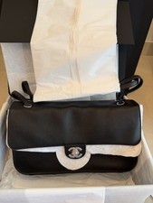 NEW 26s Chanel Black Grained Calfskin Maxi Blazy Flap Bag Handbag Most Wanted