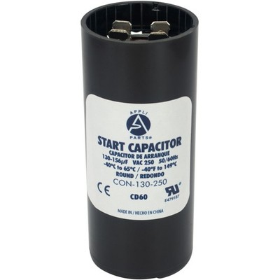 Appli Parts CON-130-250 Motor Start Capacitor 130-156 MFD uF, 250 VAC. Universal