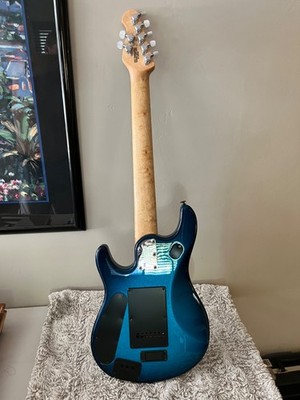 Ernie Ball Music Man JP7 Blue Dawn w/Piezo with original hard