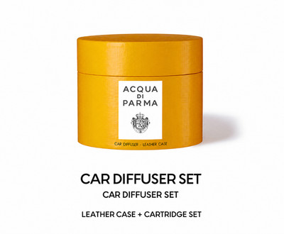 NEW Acqua Di Parma Car Diffuser Set Leather Case + Fragrance Cartridge Authentic
