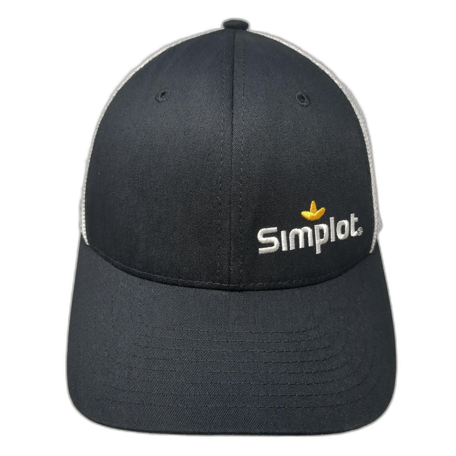 Simplot Fitted Trucker Hat Black Medium Embroider… - image 1