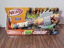Nerf Zombie Strikeout Dart Blasting Bat With Pull Back Priming 8x Elite Darts