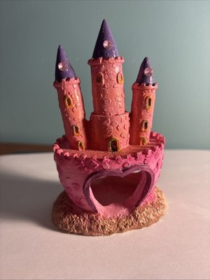 Small Cartoon Aquarium Castle Decor, Fish Tank Fairy Pink Hide 