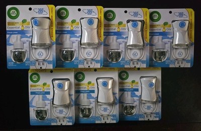 Air Wick (7-PACK) Plug-In Scented Essential Oil Starter Kit *FRESH LINEN SCENT*