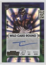 2021 Contenders Ticket Wild Card Round Ty'Son Williams #281 Rookie Auto RC 0v7j. rookie card picture