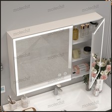 Bathroom Mirror Cabinet with 3 LED Lights & Demister and Storage Shelf 100x60cm