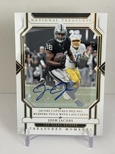2023 National Treasures, Josh Jacobs, Treasured Moments, auto /10, #TM-JJS nov25