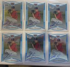 (6) Jordan Zimmermann 2008 Bowman Chrome Prospects Auto Nationals RC LOT QTY 10
