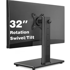 Single Monitor Stand VESA Mount for 13-32 Inch Screens, Free-Standing Monitor...