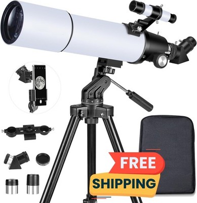 Telescopio de viaje para principiantes con montura AZ, mochila y filtro lunar US
