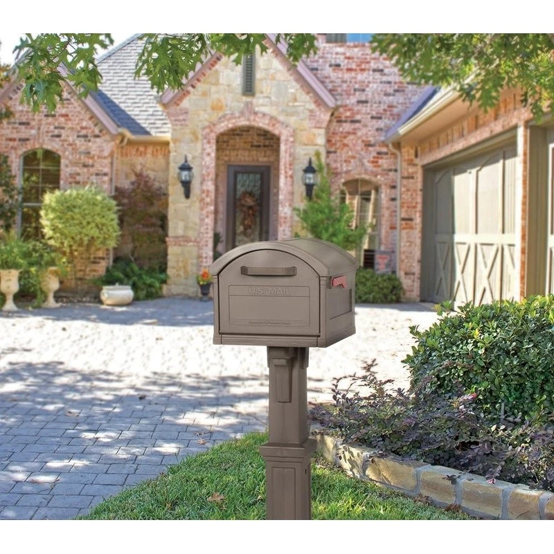 Caixa de correio segura de parede externa de alumínio com trava design à prova de intempéries - Imagem 2 de 4