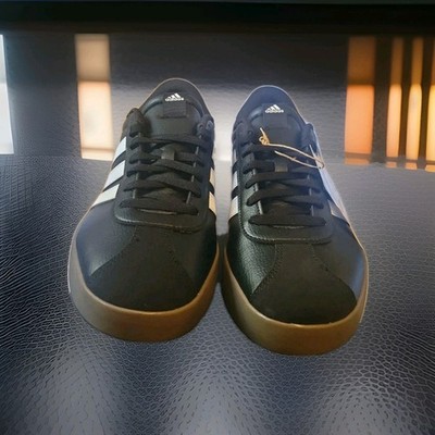 adidas VL Court 3.0 Sneakers - Men s Size 11.5 - Core Black / Gum - ID6286 - NIB