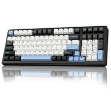 AULA F99 Wireless Mechanical Keyboard,Tri-Mode Blue White Black