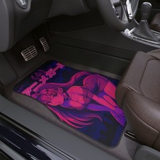 Anime Girl Car Floor Mat 1 Pc - Stylish Auto Accessories Waifu Car Girl Decor