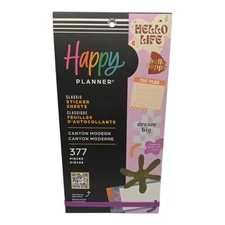 Happy Planner Classic Sticker Sheets Canyon Modern Hello Life 377 Pieces