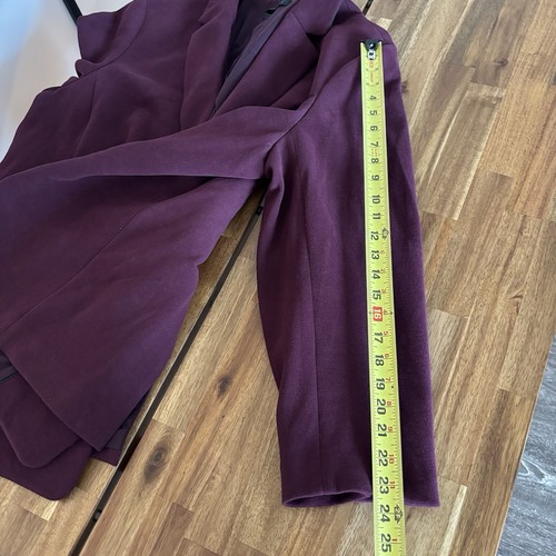 Talbots Open Front Sports Coat Women’s 20 W PLUS Burgundy Office Professional - Picture 7 of 13