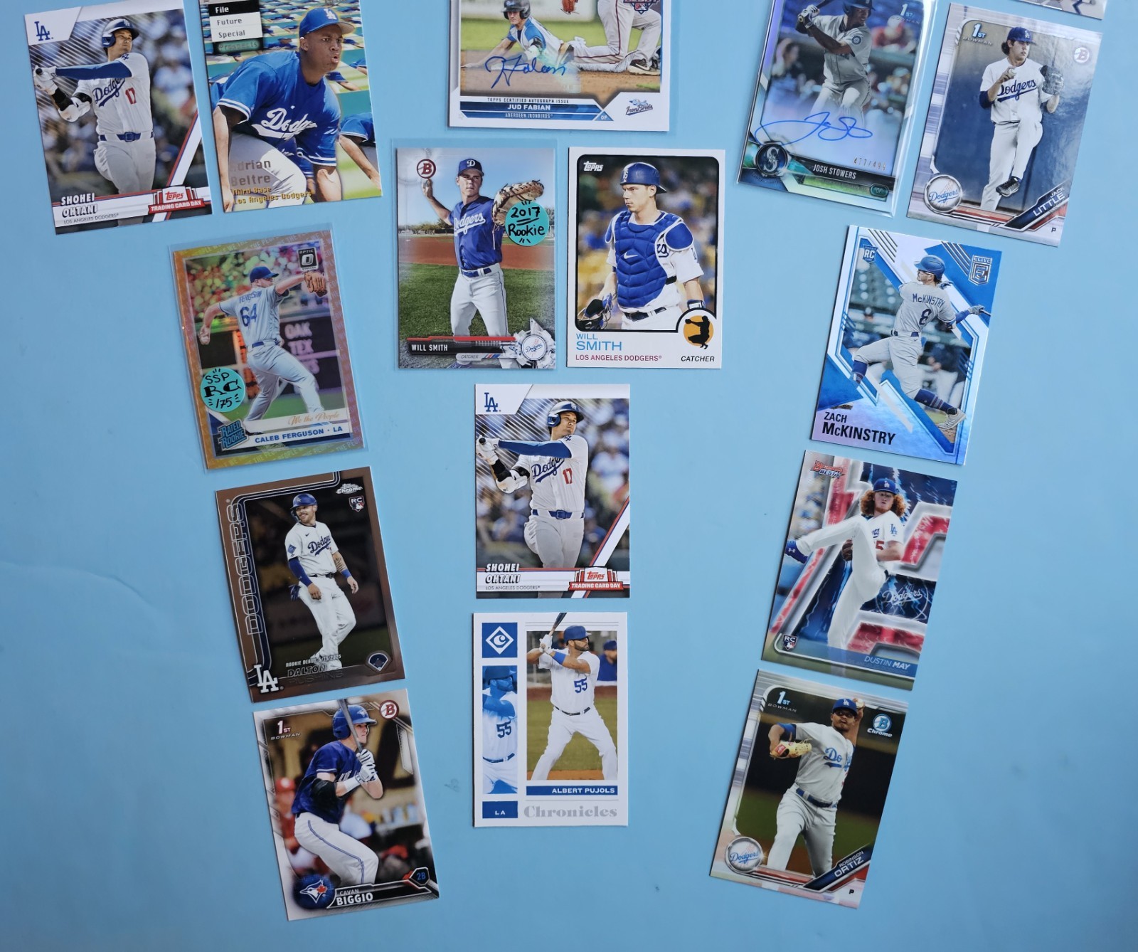 Dodgers ct /25 2018 Bowman Chrome Auto SSP + Will Smith Topps RC + SHOHEI Ohtani view 8