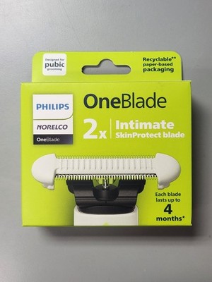 PHILLIPS NORELCO ONE BLADE * INTIMATE * 2-PACK SKIN PROTECT BLADES QP229/80 NEW