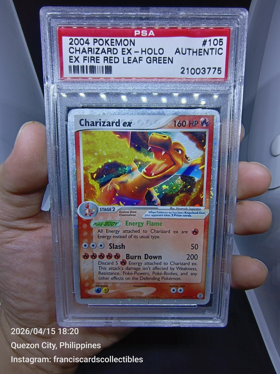 Pokemon Card - PSA AUTHENT: CHARIZARD EX #105 - HOLO (EX FIRE RED