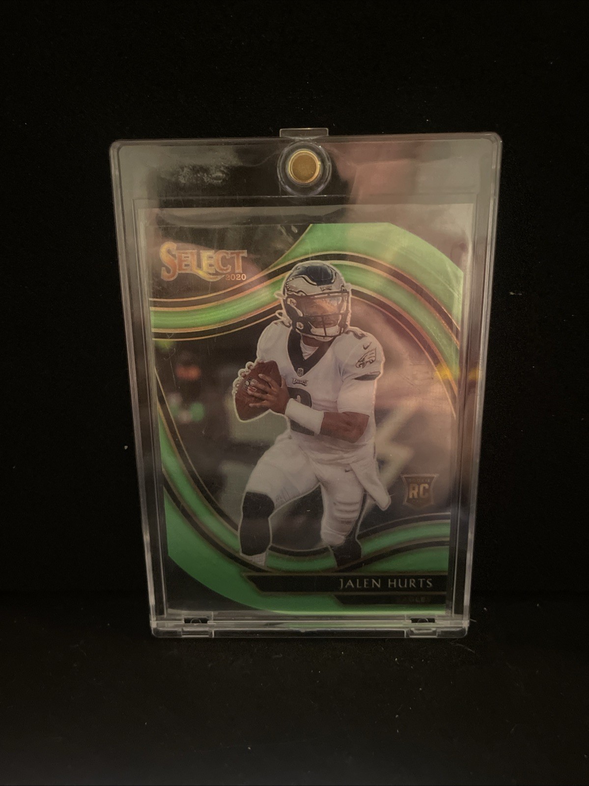 2020 Panini Select - Field Level Jalen Hurts #350 Neon Green Prizm Die-Cut (RC)