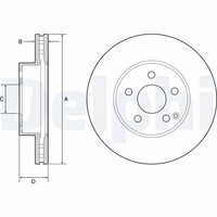 2X Bremsscheibe Delphi BG4945C FüR Mercedes Klasse W204 Model S204 W212 A207 SLK