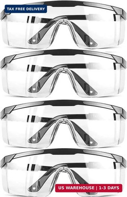 Safety GlassesClear Anti-Fog Goggles Over-Spec Glasses Protective Eye Wear Indus