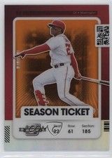 2021 Panini Contenders Season Ticket Optic Orange Prizm 4/49 Juan Soto #72 19e9
