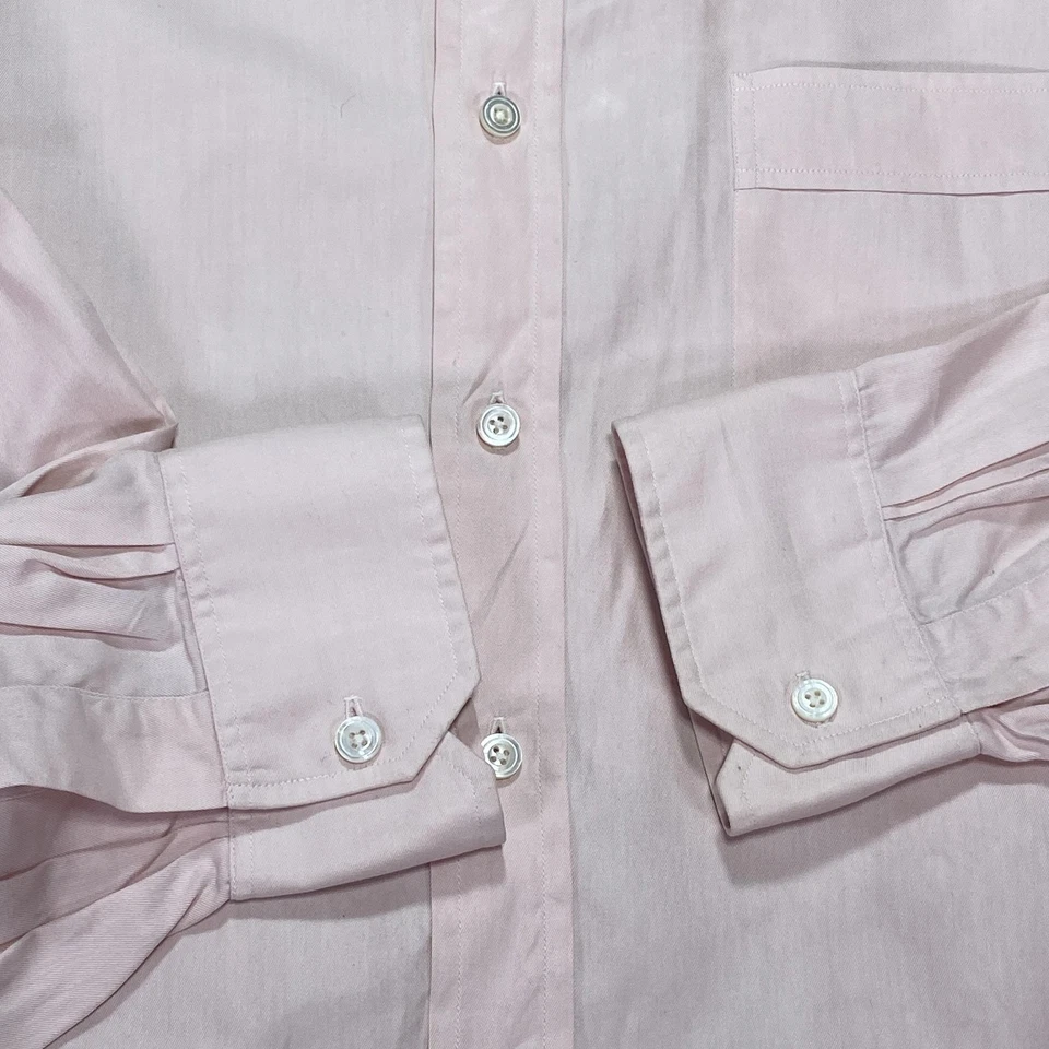 Camisa de vestir Charvet Vendome Paris 17.25 43 de lujo de algodón rosa hecha en popelina en Francia Foto 4 de 4
