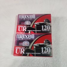 Maxell UR120 120 Minutes Audio Cassette Tapes lot of 2
