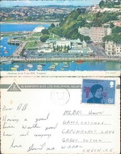 Harbour from Vane Hill Torquay Bamforth Co Ltd 1976 postmark Cities Towns
