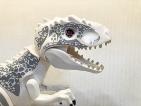 Authentic Lego Jurassic World White Indominus Rex Figure from 75919, Retired