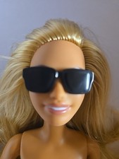 BARBIE DOLL VERY DARK BLACK SQUARED SUNGLASSES