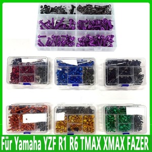 ZWBHNB Verkleidungsschrauben-Set Für Yamaha YZF600R, R6, R1, R7 – über 100 Stück, Stahl, Titanfarben