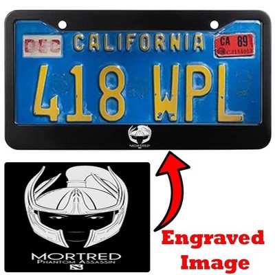 Engraved Black License Plate Frame - Phantom Assassin Dota 2
