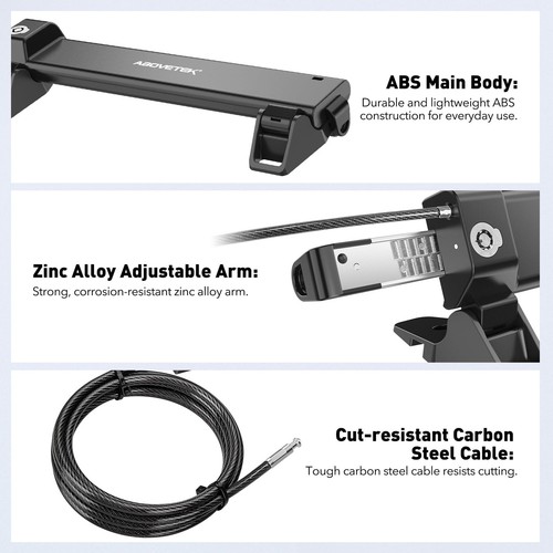 MacBook & Surface Laptop Locking Station with Combo Lock Cable, Anti Theft Fo... - Photo 7/8